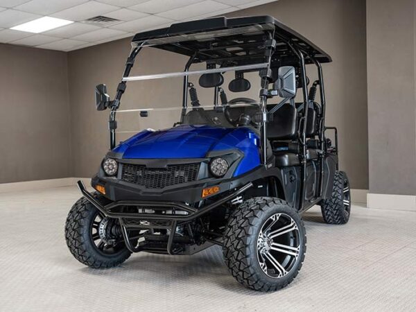 blue-american-elite-gas-400-limo-xtreme-lsv-cart-front